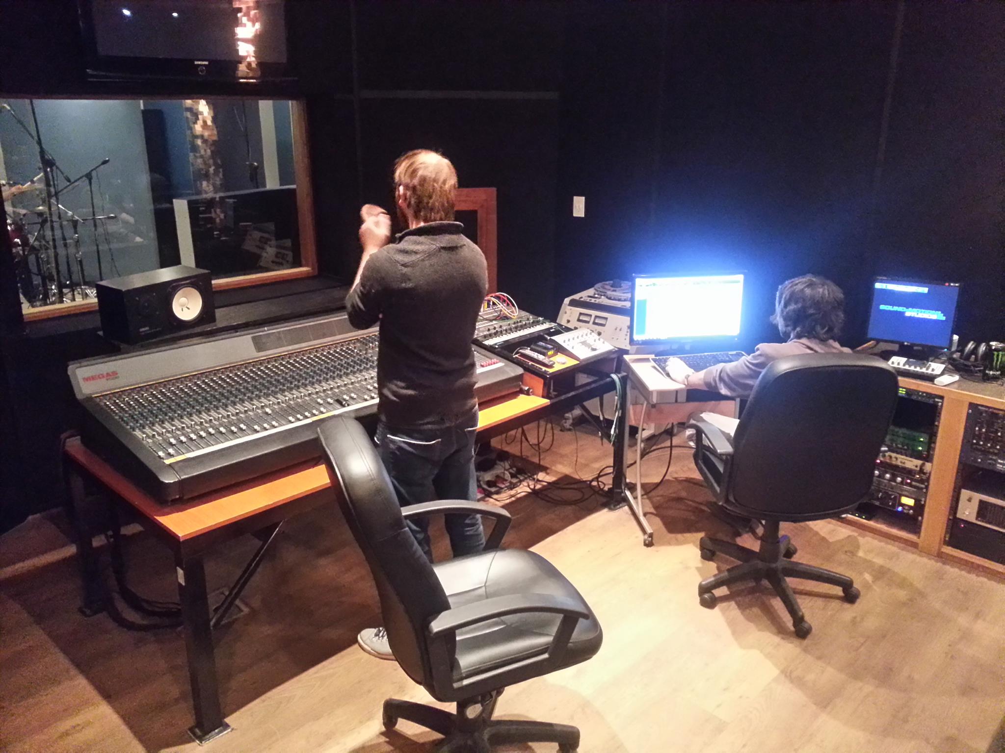 Band recording at Sound and Motion Studios Johannesburg
